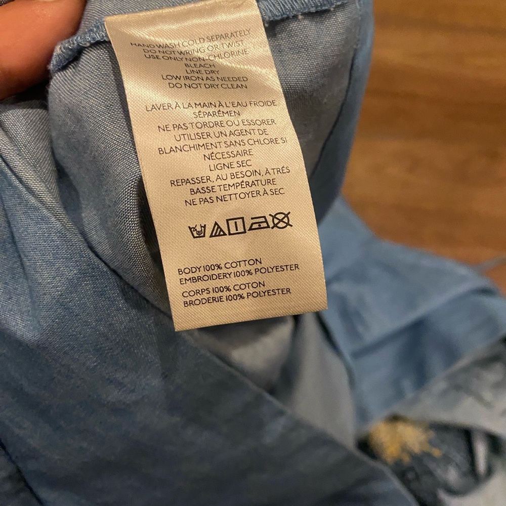 Anthropologie Pilcro Halter Embroidered Denim Midi Dress - Picture 10 of 11